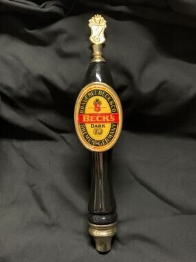 Beck's Dark Beer Tap Handle German Import Black Gold 13 Inch Keg Pull